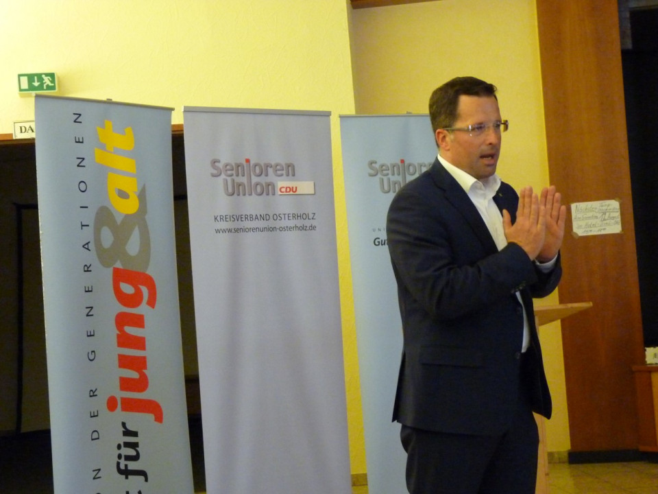 CDU-Generalsekretr Kai Seefried MdL bei Senioren-Union Osterholz-Scharmbeck
