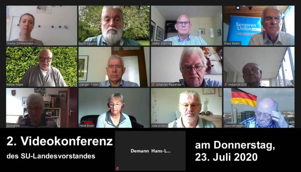 Teilnehmerinnen und Teilnehmer der 2. Videokonferenz