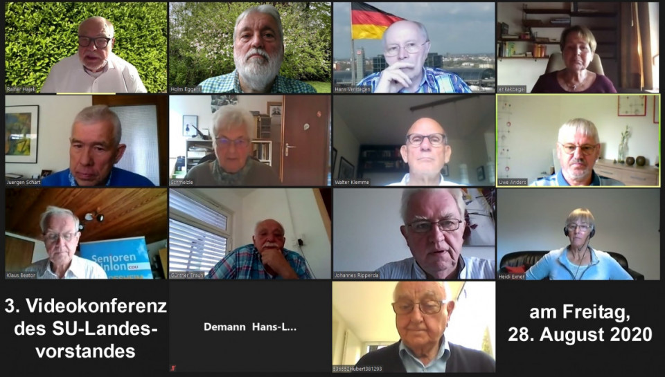 Teilnehmerinnen und Teilnehmer der 3. Videokonferenz