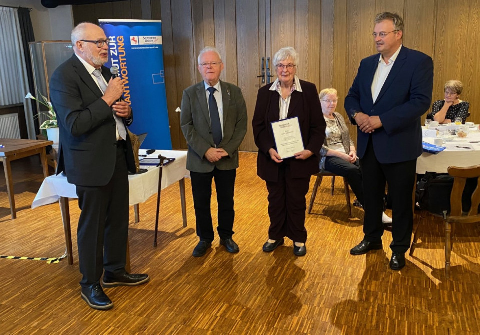 von links: Rainer Hajek, Gerd Samuels, Erika Schmelzle und Heiko Schmelzle