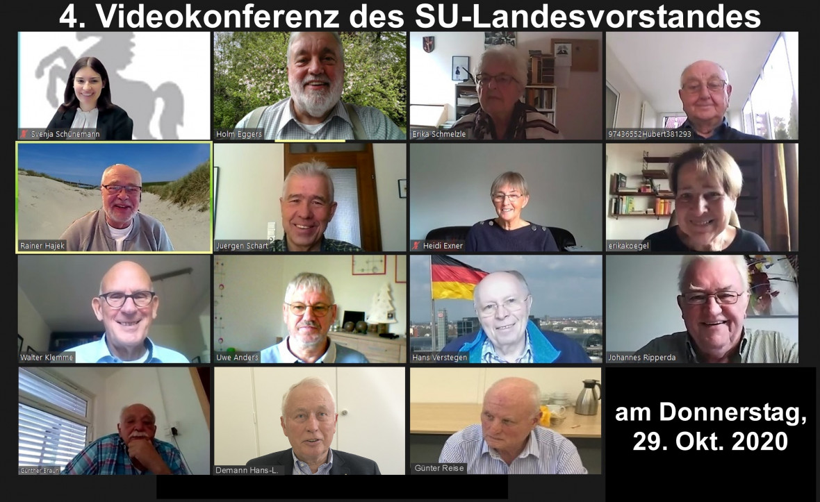 Teilnehmerinnen und Teilnehmer der 4. Videokonferenz