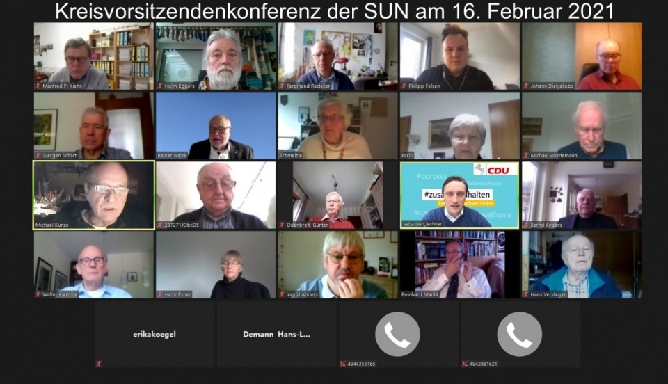 Alle Teilnehmer der Zoom-Videokonferenz