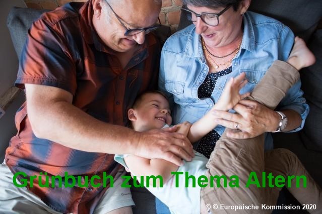 Children with their grandparents 
